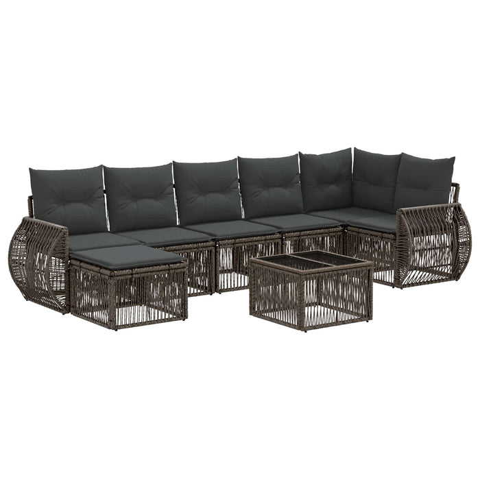 Set de canapele pentru grădină 8 pcs Gri și gri închis - WALTI WALTI