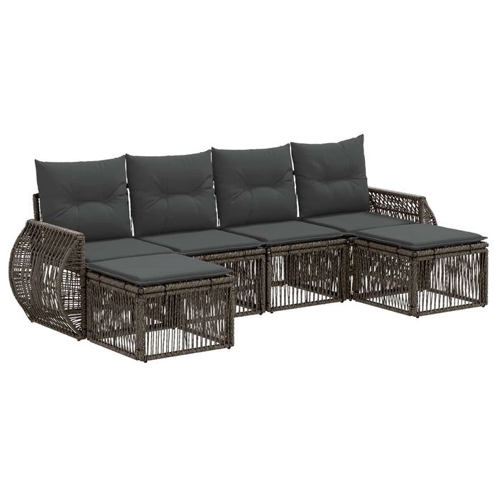Set de canapele pentru grădină 6 pcs Gri și gri închis - WALTI WALTI