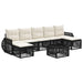 Set de canapele pentru grădină 8 pcs Negru și Alb crem - WALTI WALTI