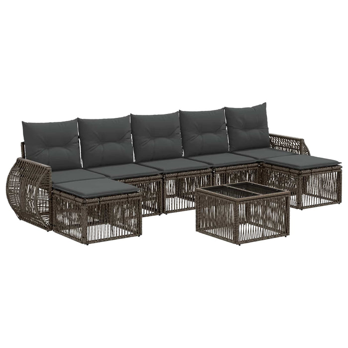 Set de canapele pentru grădină 8 pcs Gri și gri închis - WALTI WALTI