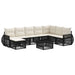 Set de canapele pentru grădină 9 pcs Negru și Alb crem - WALTI WALTI