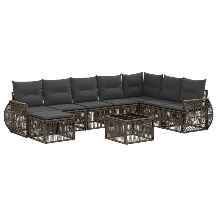 Set de canapele pentru grădină 9 pcs Gri și gri închis - WALTI WALTI