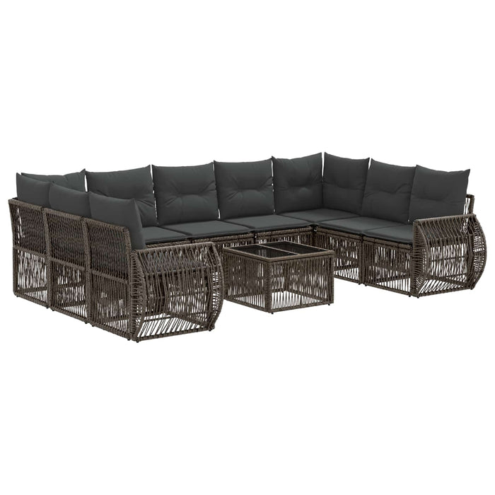 Set de canapele pentru grădină 10 pcs Gri și gri închis - WALTI WALTI