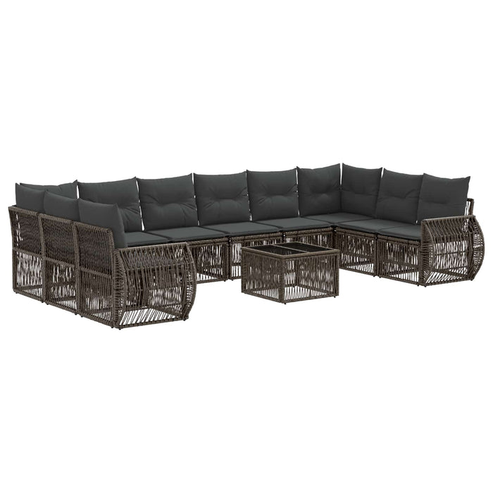 Set de canapele pentru grădină 11 pcs Gri și gri închis - WALTI WALTI