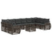 Set de canapele pentru grădină 11 pcs Gri și gri închis - WALTI WALTI
