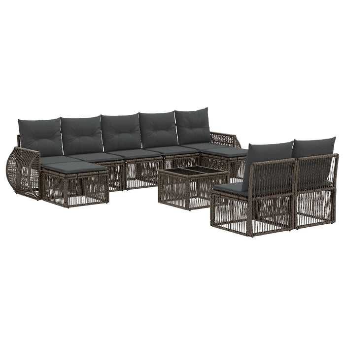 Set de canapele pentru grădină 10 pcs Gri și gri închis - WALTI WALTI