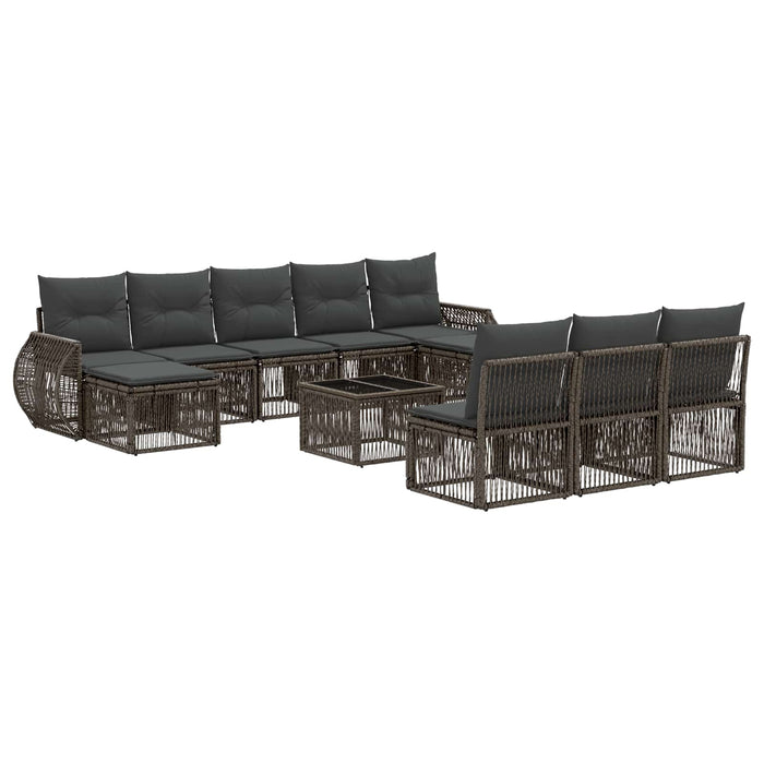 Set de canapele pentru grădină 11 pcs Gri și gri închis - WALTI WALTI