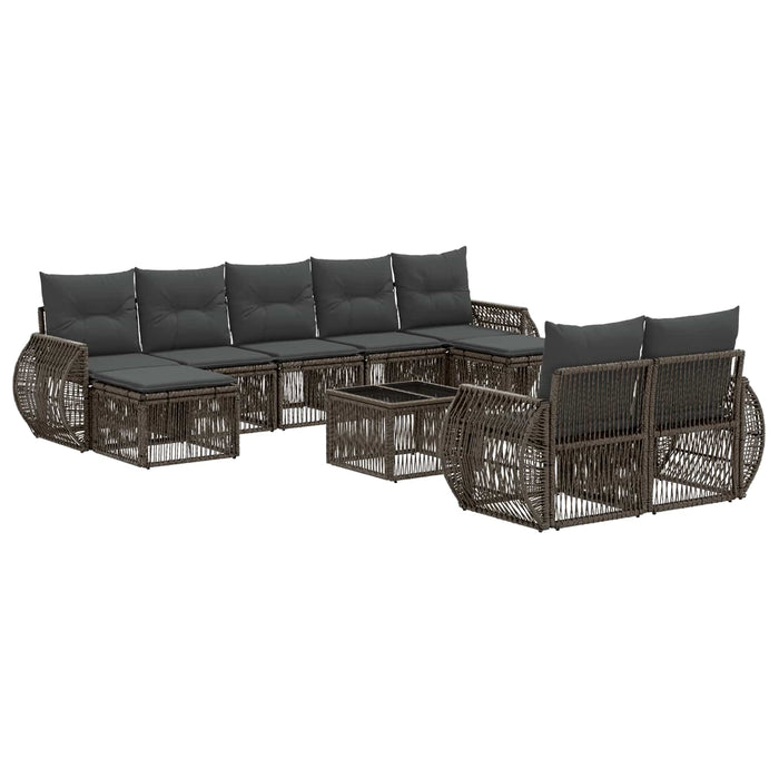 Set de canapele pentru grădină 10 pcs Gri și gri închis - WALTI WALTI