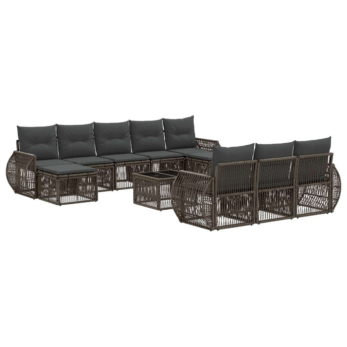 Set de canapele pentru grădină 11 pcs Gri și gri închis - WALTI WALTI