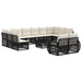 Set de canapele pentru grădină 13 pcs Negru și Alb crem - WALTI WALTI