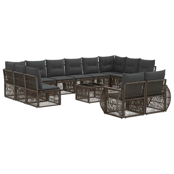 Set de canapele pentru grădină 13 pcs Gri și gri închis - WALTI WALTI