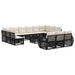 Set de canapele pentru grădină 14 pcs Negru și Alb crem - WALTI WALTI