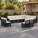 Set de canapele pentru grădină 12 pcs Negru și Alb crem - WALTI WALTI