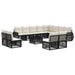 Set de canapele pentru grădină 13 pcs Negru și Alb crem - WALTI WALTI