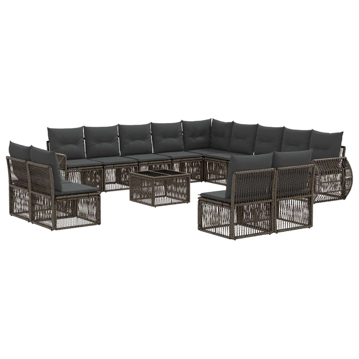 Set de canapele pentru grădină 14 pcs Gri și gri închis - WALTI WALTI