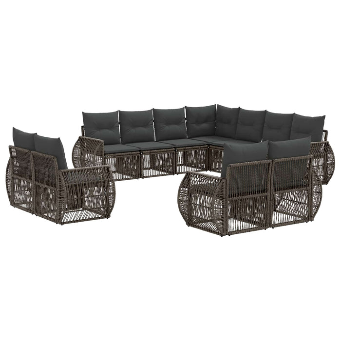 Set de canapele pentru grădină 11 pcs Gri și gri închis - WALTI WALTI