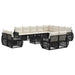 Set de canapele pentru grădină 13 pcs Negru și Alb crem - WALTI WALTI