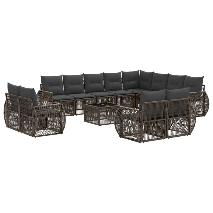 Set de canapele pentru grădină 13 pcs Gri și gri închis - WALTI WALTI
