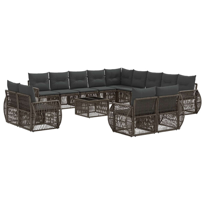 Set de canapele pentru grădină 14 pcs Gri și gri închis - WALTI WALTI