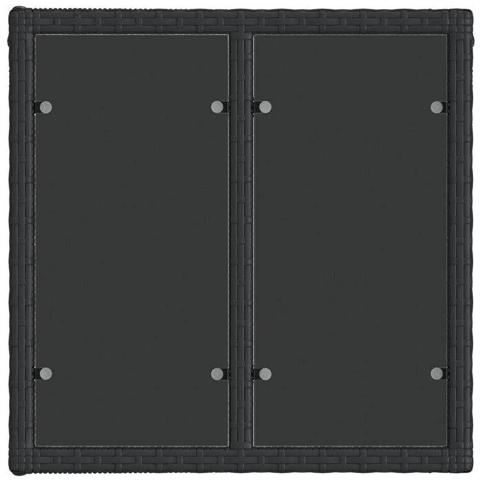Set de canapele pentru grădină 9 buc. Negru poliratan WALTI
