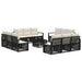 Set de canapele pentru grădină 13 pcs Negru poliratan - WALTI WALTI