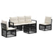 Set de canapele pentru grădină 6 pcs Negru poliratan - WALTI WALTI