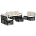 Set de canapele pentru grădină 8 pcs Negru poliratan - WALTI WALTI