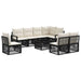 Set de canapele pentru grădină 9 pcs Negru poliratan - WALTI WALTI