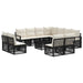 Set de canapele pentru grădină 12 pcs Negru poliratan - WALTI WALTI