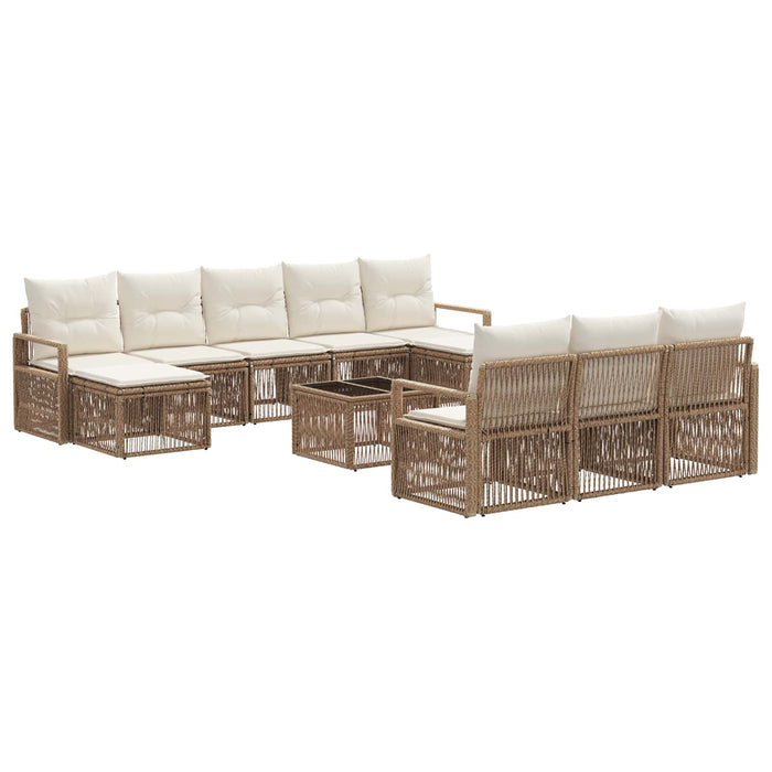Set de canapele pentru grădină 11 pcs Bej poliratan - WALTI WALTI