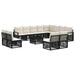 Set de canapele pentru grădină 13 pcs Negru poliratan - WALTI WALTI