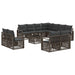 Set de canapele pentru grădină 12 pcs Gri poliratan - WALTI WALTI