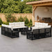 Set de canapele pentru grădină 13 pcs Negru poliratan - WALTI WALTI