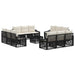 Set de canapele pentru grădină 13 pcs Negru poliratan - WALTI WALTI