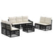 Set de canapele pentru grădină 8 pcs Negru poliratan - WALTI WALTI