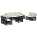 Set de canapele pentru grădină 9 pcs Negru poliratan - WALTI WALTI