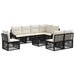 Set de canapele pentru grădină 9 pcs Negru poliratan - WALTI WALTI
