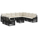Set de canapele pentru grădină 11 pcs Negru poliratan - WALTI WALTI
