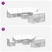 Set de canapele pentru grădină 9 pcs Bej poliratan - WALTI WALTI