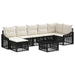 Set de canapele pentru grădină 8 pcs Negru poliratan - WALTI WALTI