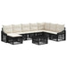 Set de canapele pentru grădină 9 pcs Negru poliratan - WALTI WALTI