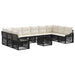 Set de canapele pentru grădină 11 pcs Negru poliratan - WALTI WALTI
