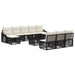 Set de canapele pentru grădină 11 pcs Negru poliratan - WALTI WALTI