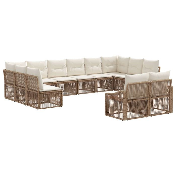 Set de canapele pentru grădină 12 pcs Bej poliratan - WALTI WALTI