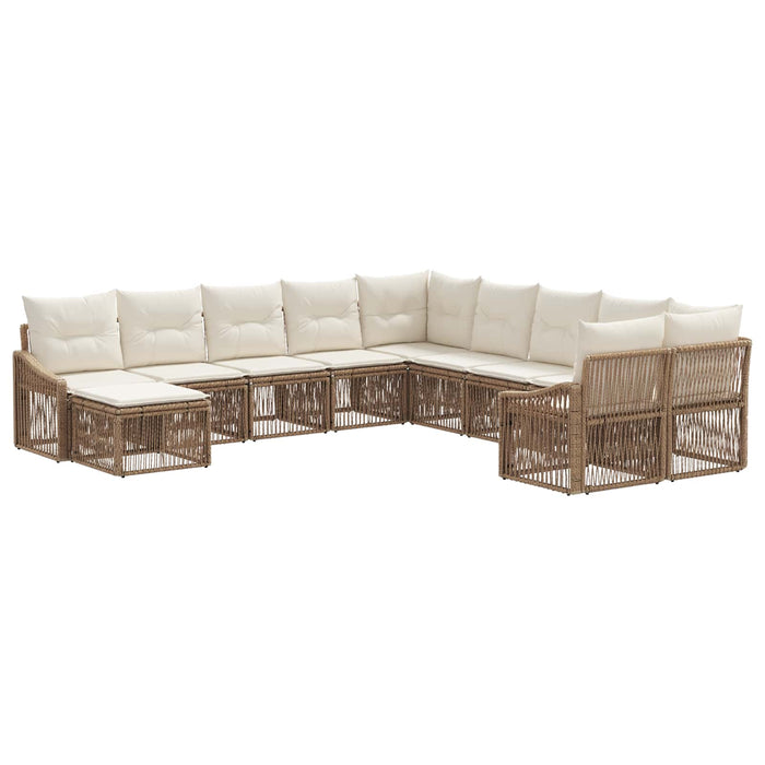 Set de canapele pentru grădină 11 pcs Bej poliratan - WALTI WALTI