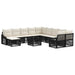 Set de canapele pentru grădină 12 pcs Negru poliratan - WALTI WALTI
