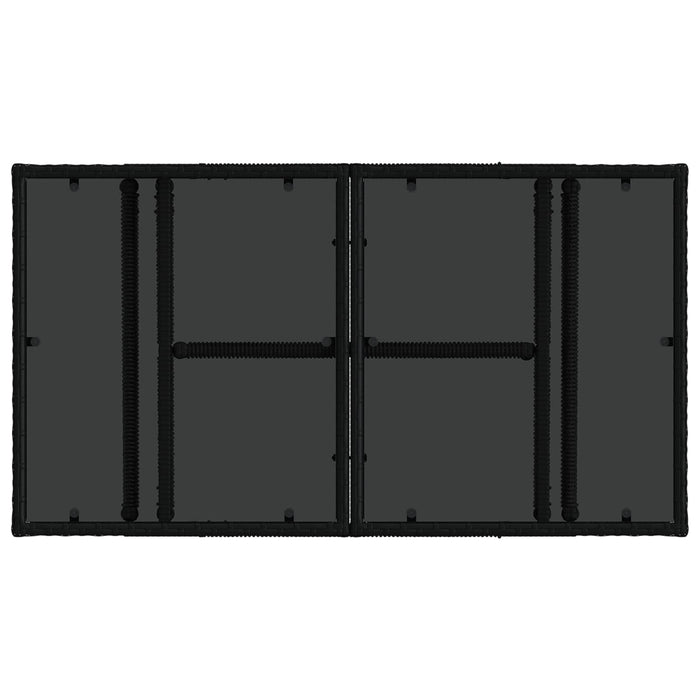 Set de canapele pentru grădină 12 buc. Negru poliratan WALTI