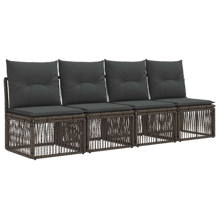 Set de canapele pentru grădină 8 buc. Gri și gri închis WALTI