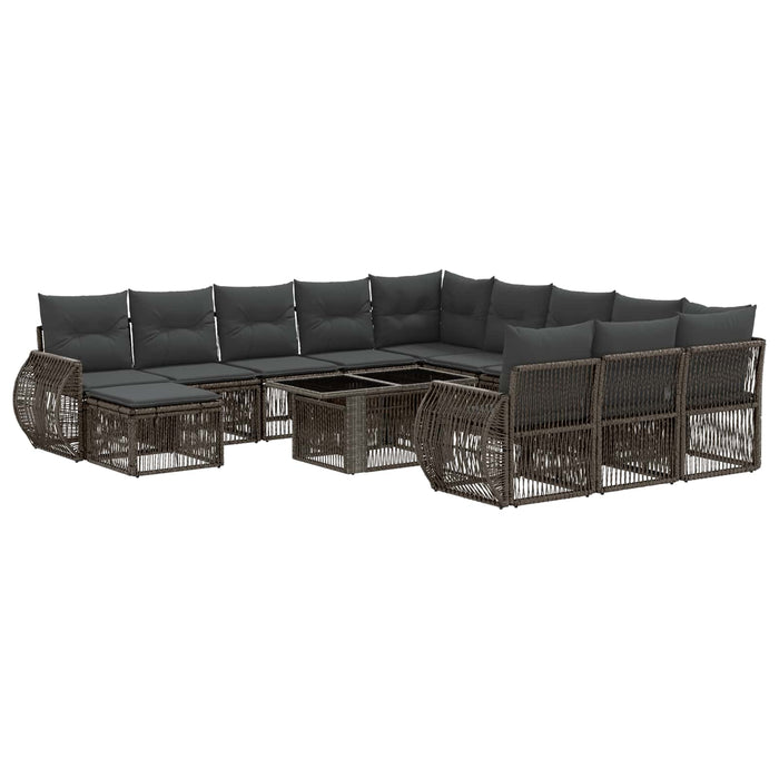 Set de canapele pentru grădină 13 buc. Gri și gri închis WALTI