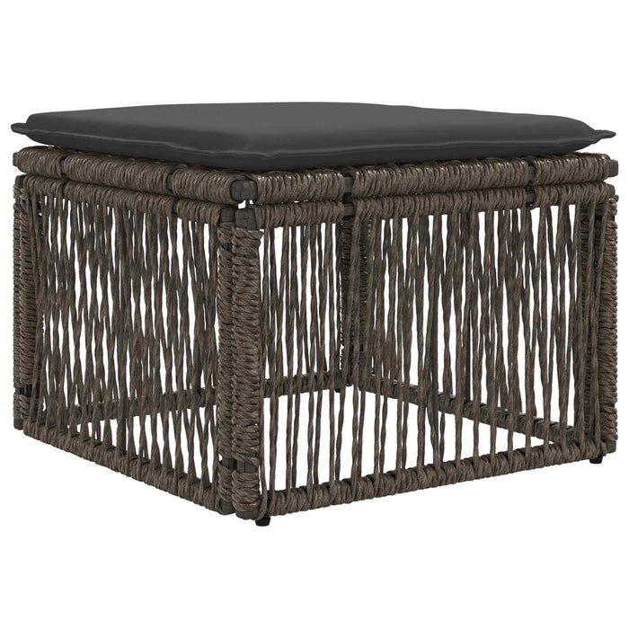 Set de canapele pentru grădină 13 buc. Gri și gri închis WALTI